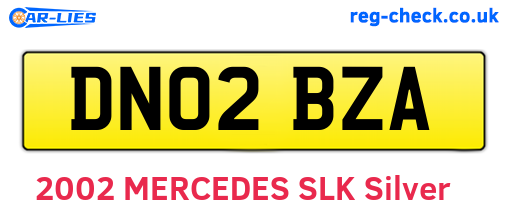 DN02BZA are the vehicle registration plates.