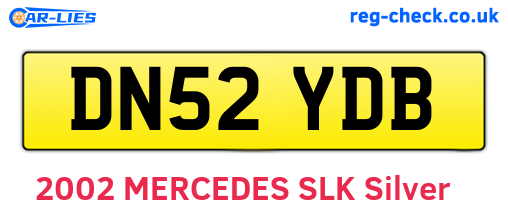DN52YDB are the vehicle registration plates.