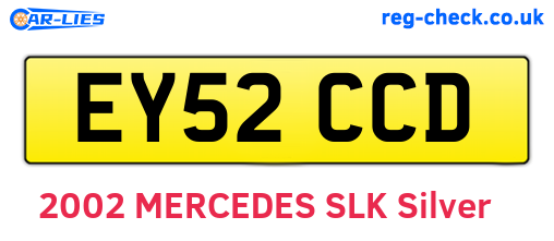 EY52CCD are the vehicle registration plates.