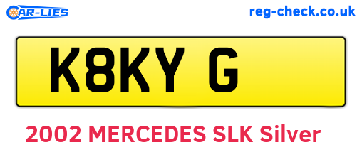 K8KYG are the vehicle registration plates.