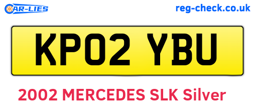 KP02YBU are the vehicle registration plates.