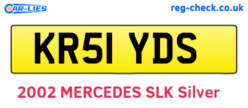 KR51YDS are the vehicle registration plates.