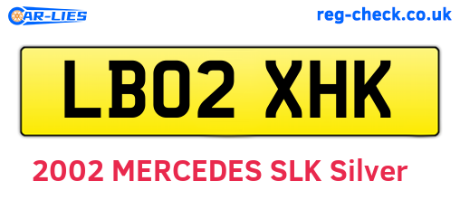 LB02XHK are the vehicle registration plates.