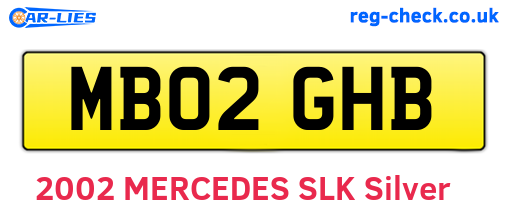 MB02GHB are the vehicle registration plates.