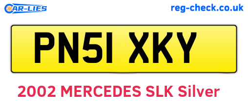 PN51XKY are the vehicle registration plates.
