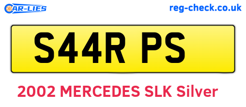 S44RPS are the vehicle registration plates.