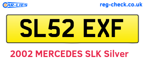 SL52EXF are the vehicle registration plates.