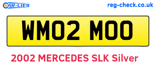 WM02MOO are the vehicle registration plates.