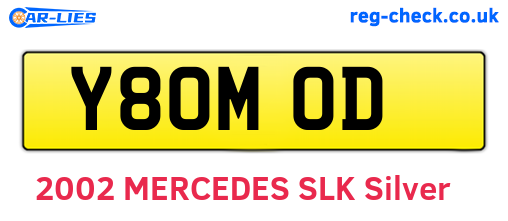Y80MOD are the vehicle registration plates.