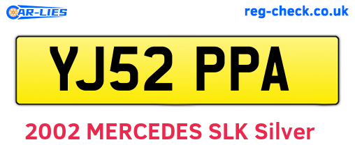 YJ52PPA are the vehicle registration plates.