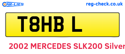T8HBL are the vehicle registration plates.