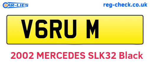 V6RUM are the vehicle registration plates.