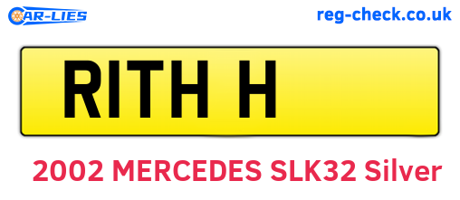 R1THH are the vehicle registration plates.
