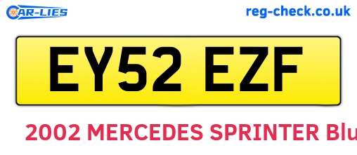 EY52EZF are the vehicle registration plates.