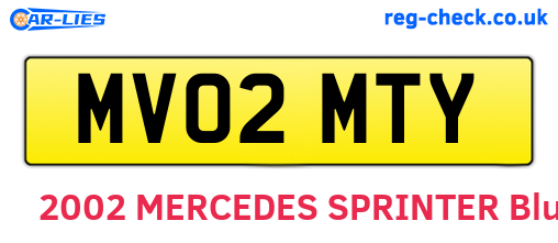 MV02MTY are the vehicle registration plates.