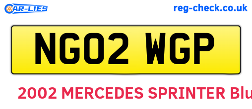 NG02WGP are the vehicle registration plates.