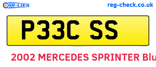 P33CSS are the vehicle registration plates.
