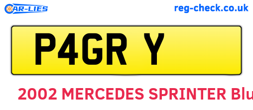 P4GRY are the vehicle registration plates.