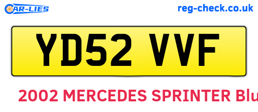 YD52VVF are the vehicle registration plates.