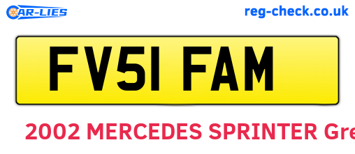 FV51FAM are the vehicle registration plates.