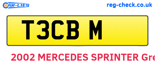 T3CBM are the vehicle registration plates.