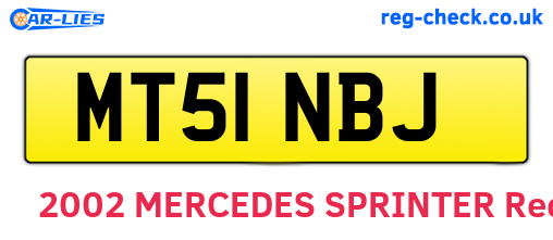 MT51NBJ are the vehicle registration plates.