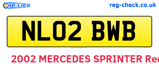 NL02BWB are the vehicle registration plates.