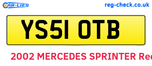 YS51OTB are the vehicle registration plates.