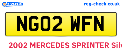 NG02WFN are the vehicle registration plates.