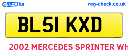 BL51KXD are the vehicle registration plates.