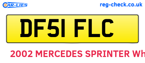 DF51FLC are the vehicle registration plates.