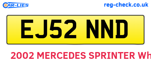 EJ52NND are the vehicle registration plates.