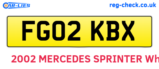 FG02KBX are the vehicle registration plates.