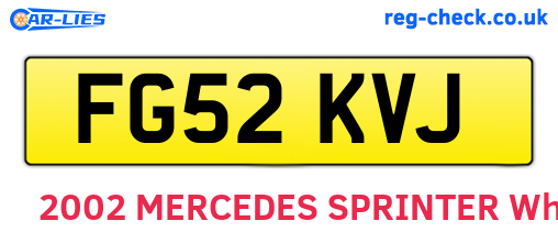 FG52KVJ are the vehicle registration plates.