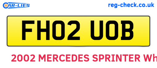 FH02UOB are the vehicle registration plates.
