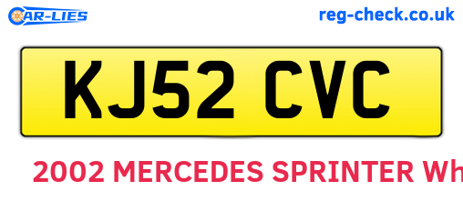 KJ52CVC are the vehicle registration plates.