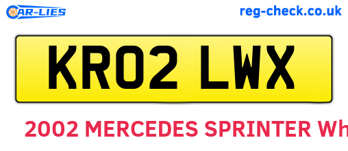 KR02LWX are the vehicle registration plates.