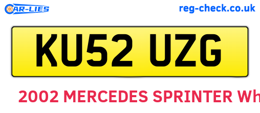 KU52UZG are the vehicle registration plates.