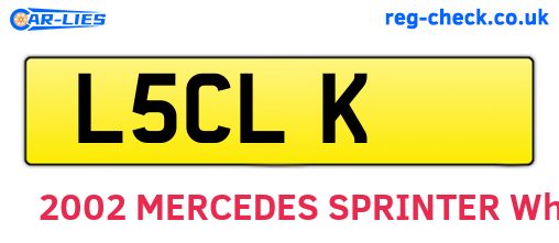 L5CLK are the vehicle registration plates.