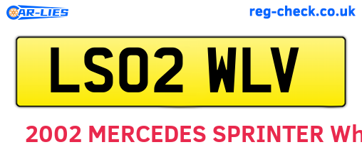 LS02WLV are the vehicle registration plates.