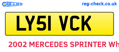 LY51VCK are the vehicle registration plates.