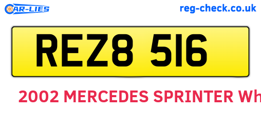 REZ8516 are the vehicle registration plates.