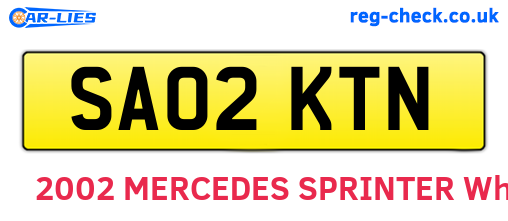 SA02KTN are the vehicle registration plates.