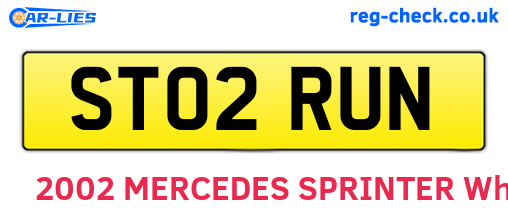 ST02RUN are the vehicle registration plates.