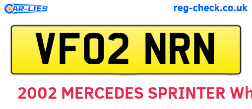 VF02NRN are the vehicle registration plates.
