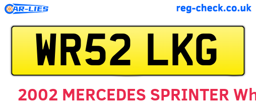 WR52LKG are the vehicle registration plates.