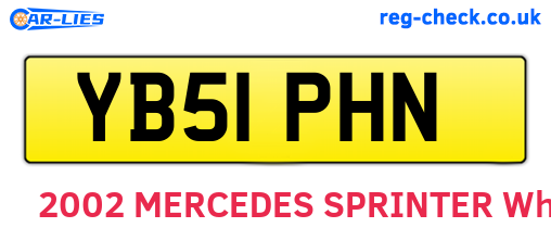 YB51PHN are the vehicle registration plates.