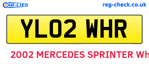 YL02WHR are the vehicle registration plates.