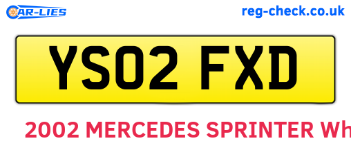 YS02FXD are the vehicle registration plates.