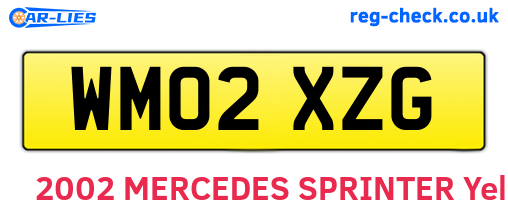 WM02XZG are the vehicle registration plates.